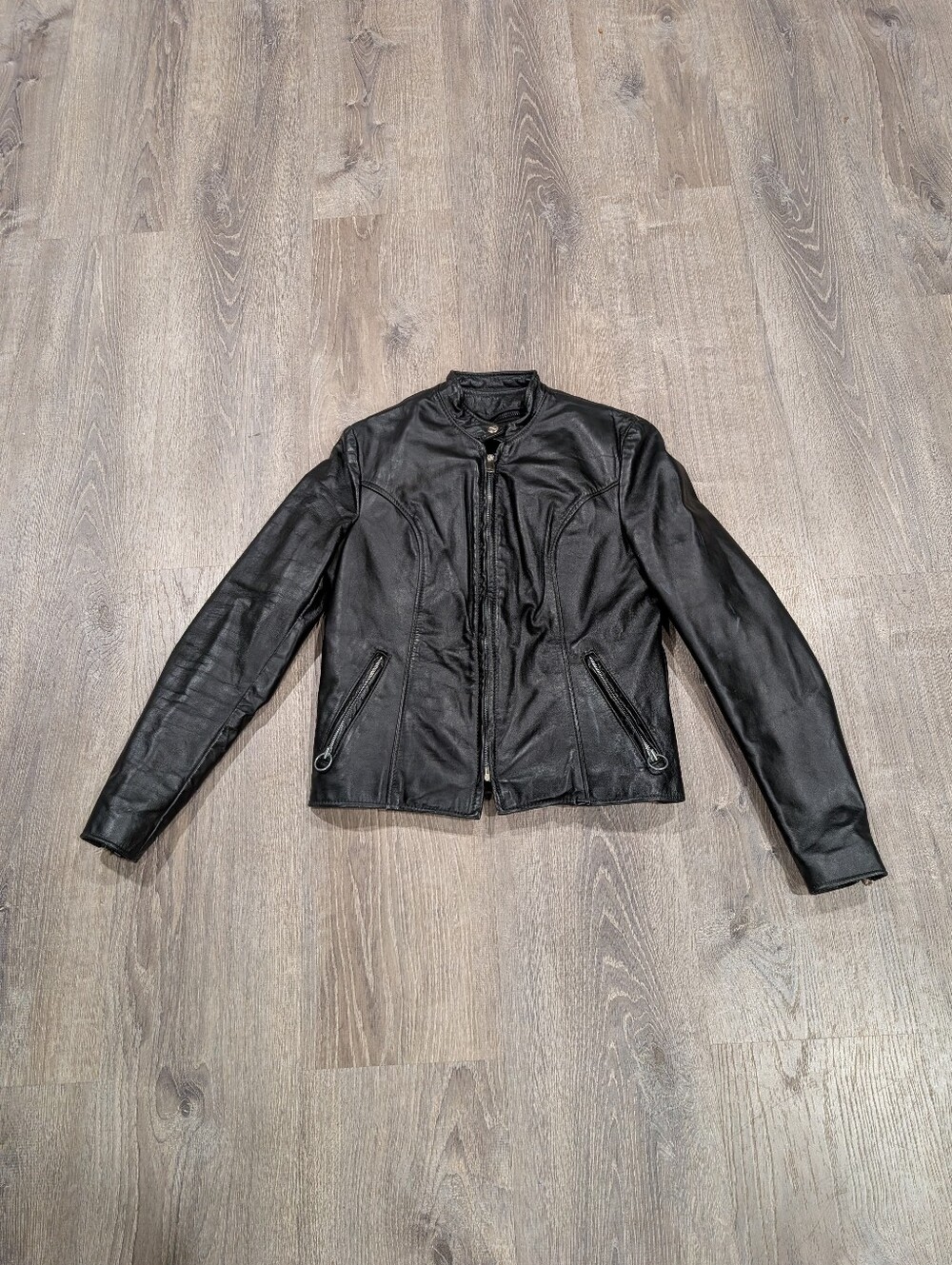 Vintage Brooks Leather Sportswear Cafe Racer Biker Moto Jacket Size 34 USA Made